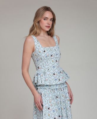 Women's Square Neck Zippered Top