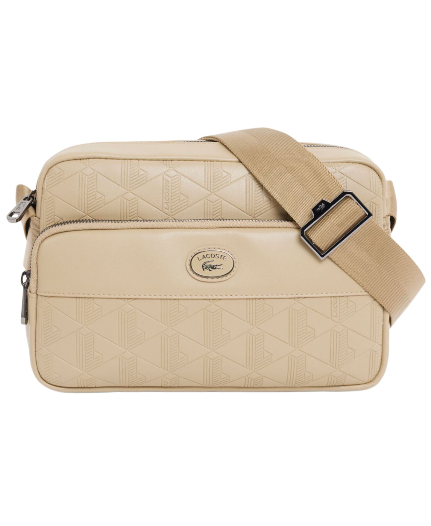 Мужская сумка Lacoste Monogram Reporter, цвет: Рыжевато-коричневый — фото 1