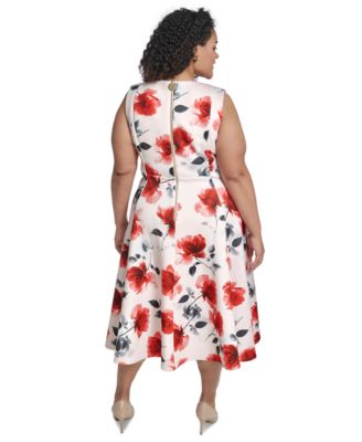 Plus Size Sleeveless Fit & Flare Dress