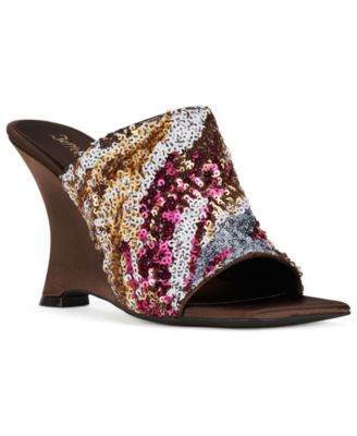 Women's Aura-Seq-N Sequin Wedge Sandals