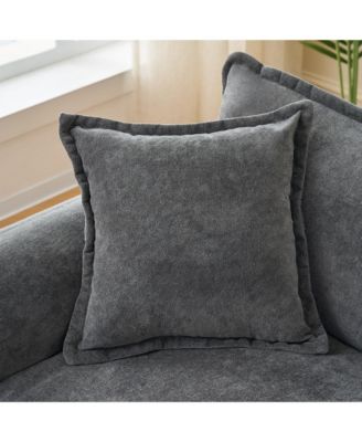 Oversized 41.73" Chenille Armchair with 1 Pillow, Modern Modular Reading Chair for Living Room or Bedroom, Deep-Seat DIY Sectional