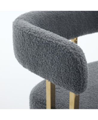 TS Modern decorative chair, living room side chair with gold legs, no wheels, 2PC