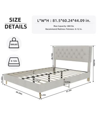  Velvet Upholstered Bed - Luxury & Comfort for Master Bedroom