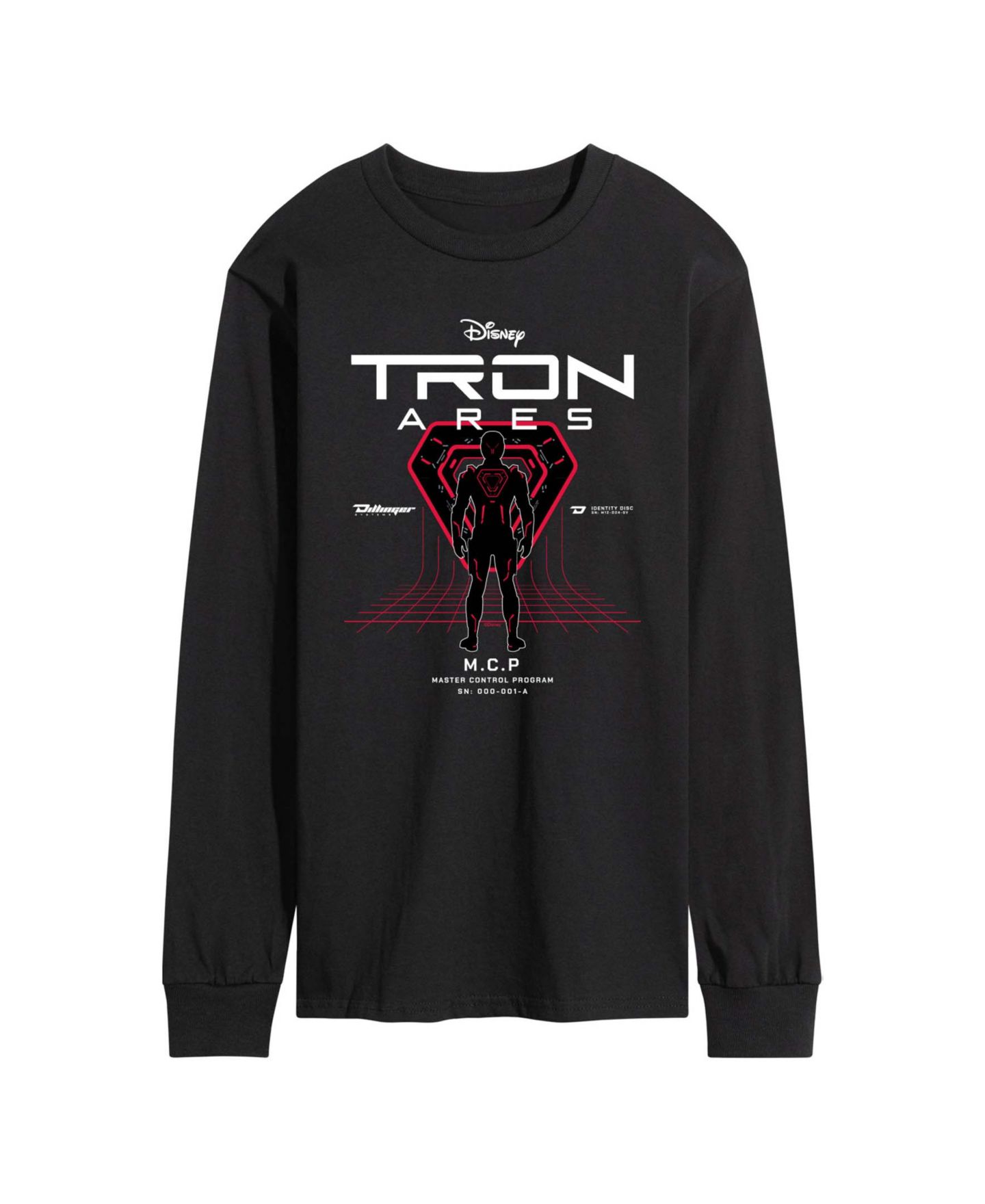 Мужская футболка AIRWAVES Tron: Ares Master Control Program Long-Sleeve Graphic, цвет: Чёрный — фото 1