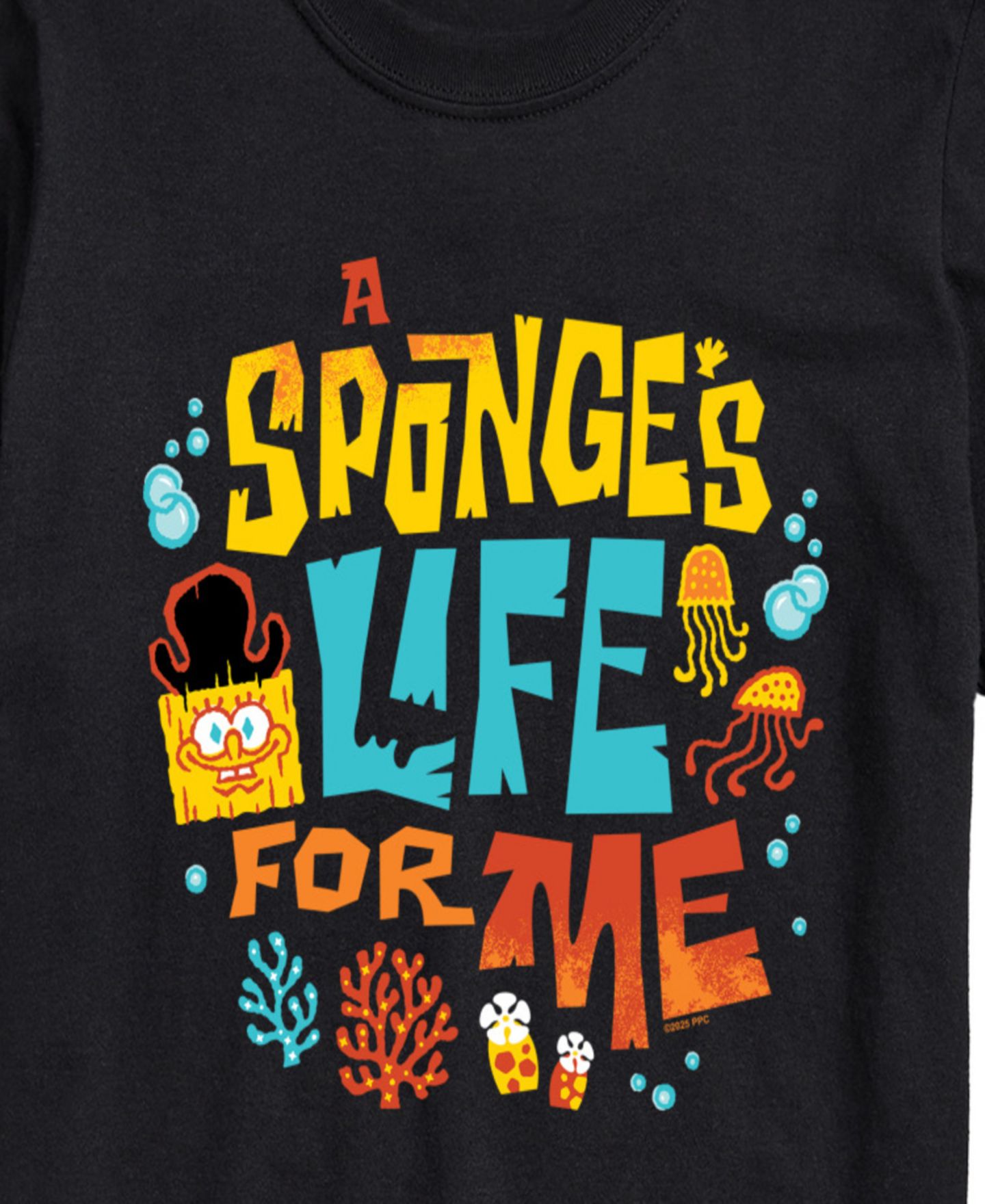 Мужская футболка AIRWAVES Sponges Life For Me Short-Sleeve Graphic, цвет: Чёрный — фото 3