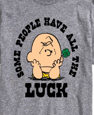 Men's Peanuts All The Luck Short-Sleeve Graphic T-Shirt