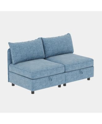  Love Seat Couch with Chaise and Storage for Small Spaces