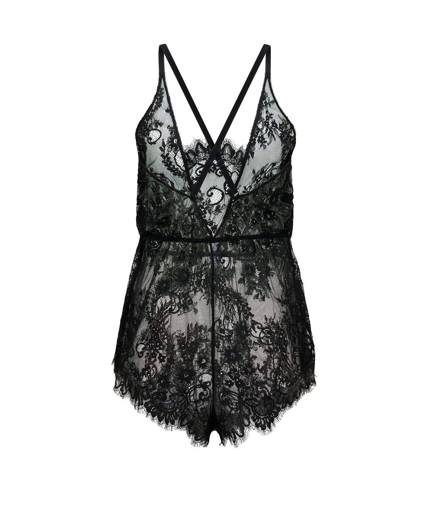 Женский комбинезон Adore Me Plus Size Jasmin Romper Lingerie, цвет: Чёрный — фото 4
