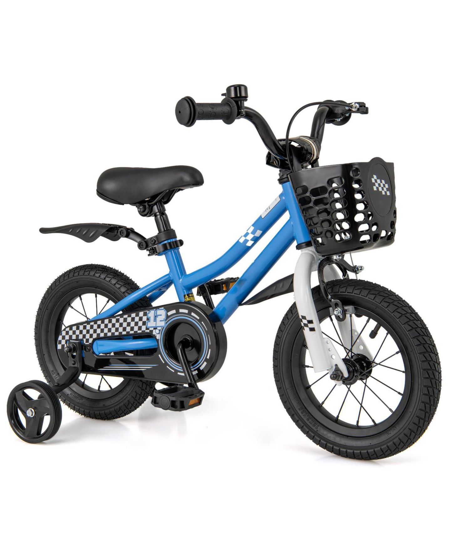Детская игрушка Mecale Kids Bike 12" with Dual Braking System and Removable Training Wheels Bicycle, Ages 3-4, цвет: Синий — фото 1