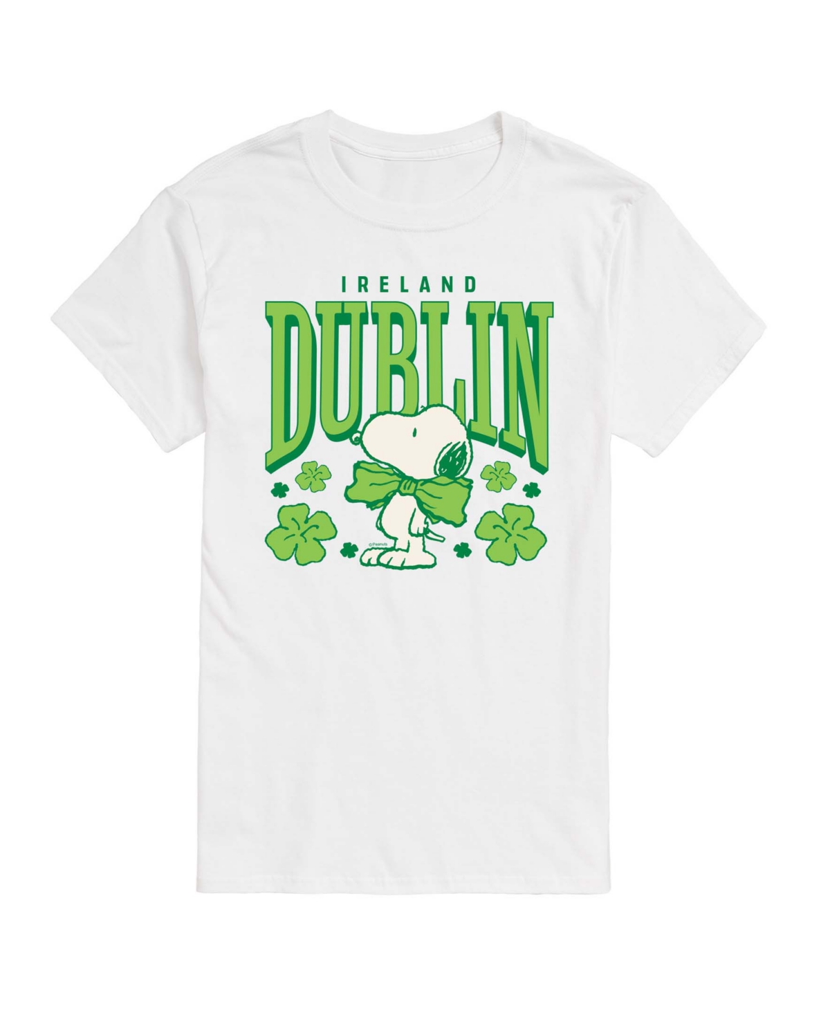 Airwaves Men's Peanuts Dublin Ireland Short Sleeve T-Shirt - White