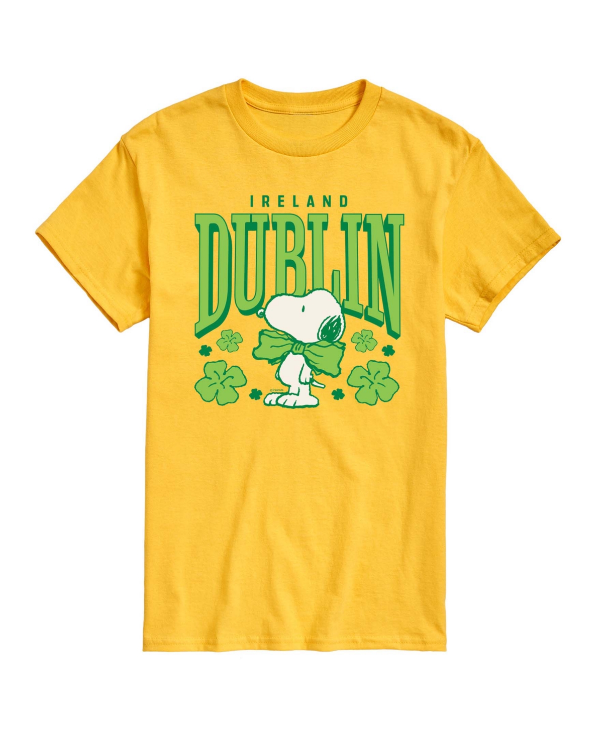 Airwaves Men's Peanuts Dublin Ireland Short Sleeve T-Shirt - Yellow