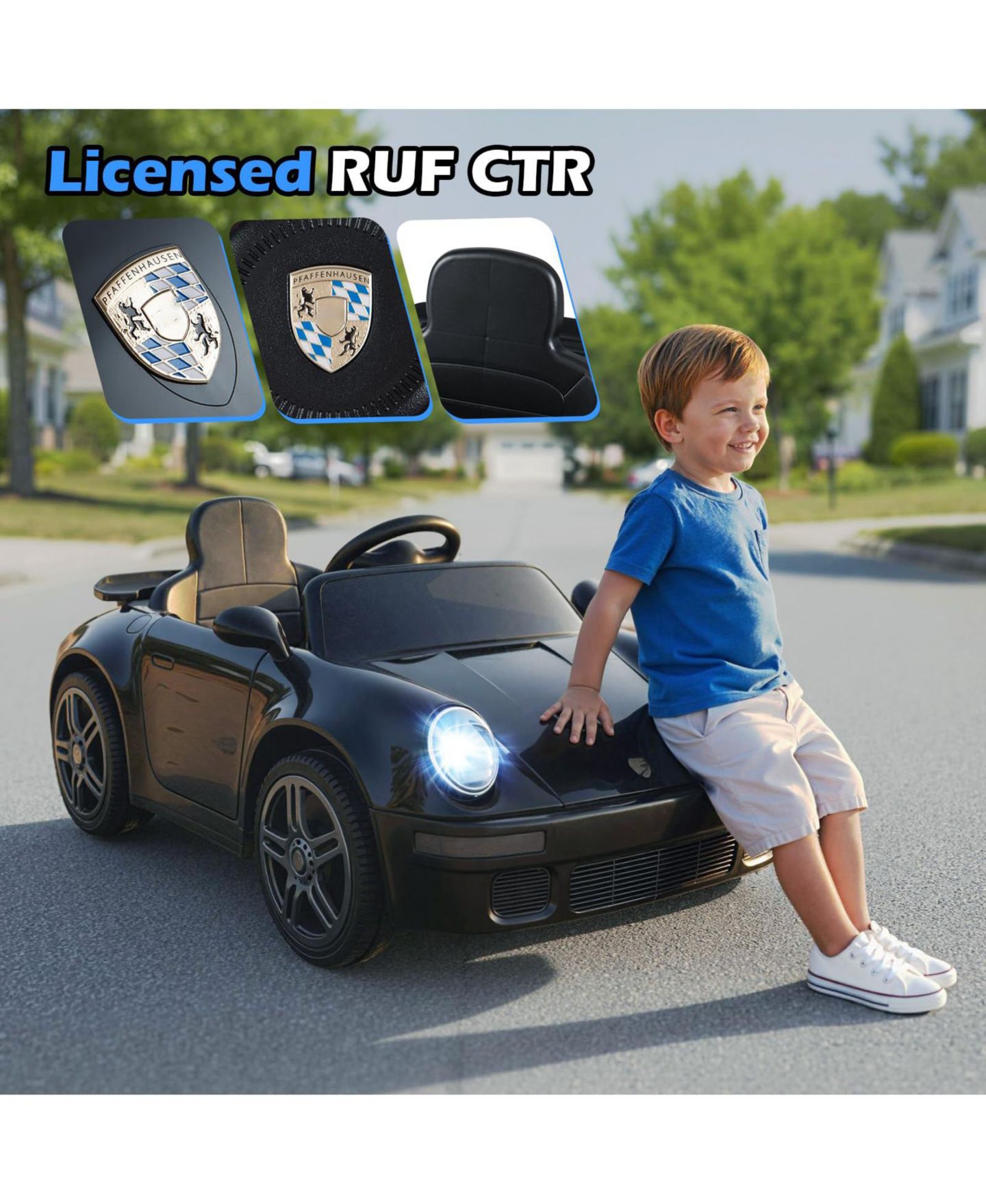Детская игрушка Mecale 12V Electric Ruf Ctr Remote Control Ride-On Car, Ages 3+, цвет: Чёрный — фото 9