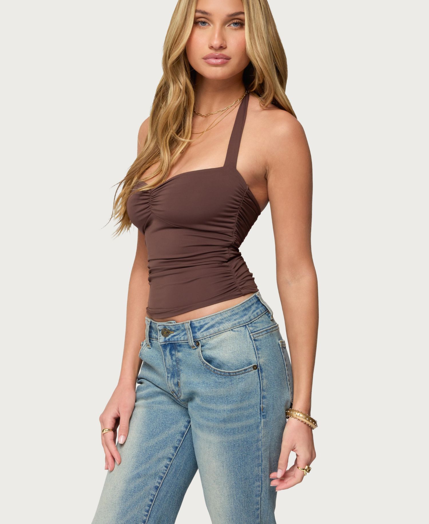 Women's Anael Ruched Halter Top