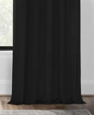 Warm Black Grommet Signature Velvet Blackout Curtain