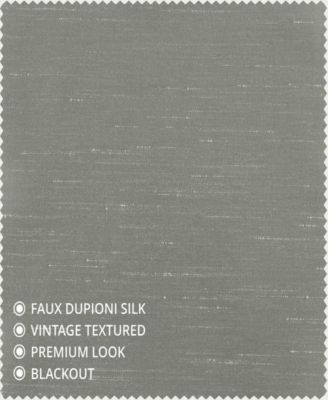 Extra Wide Vintage Textured Faux Dupioni Silk Blackout Curtain