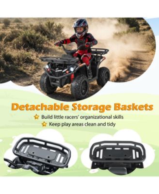 24V Electric Ride On Quad with LED Headlights-Black