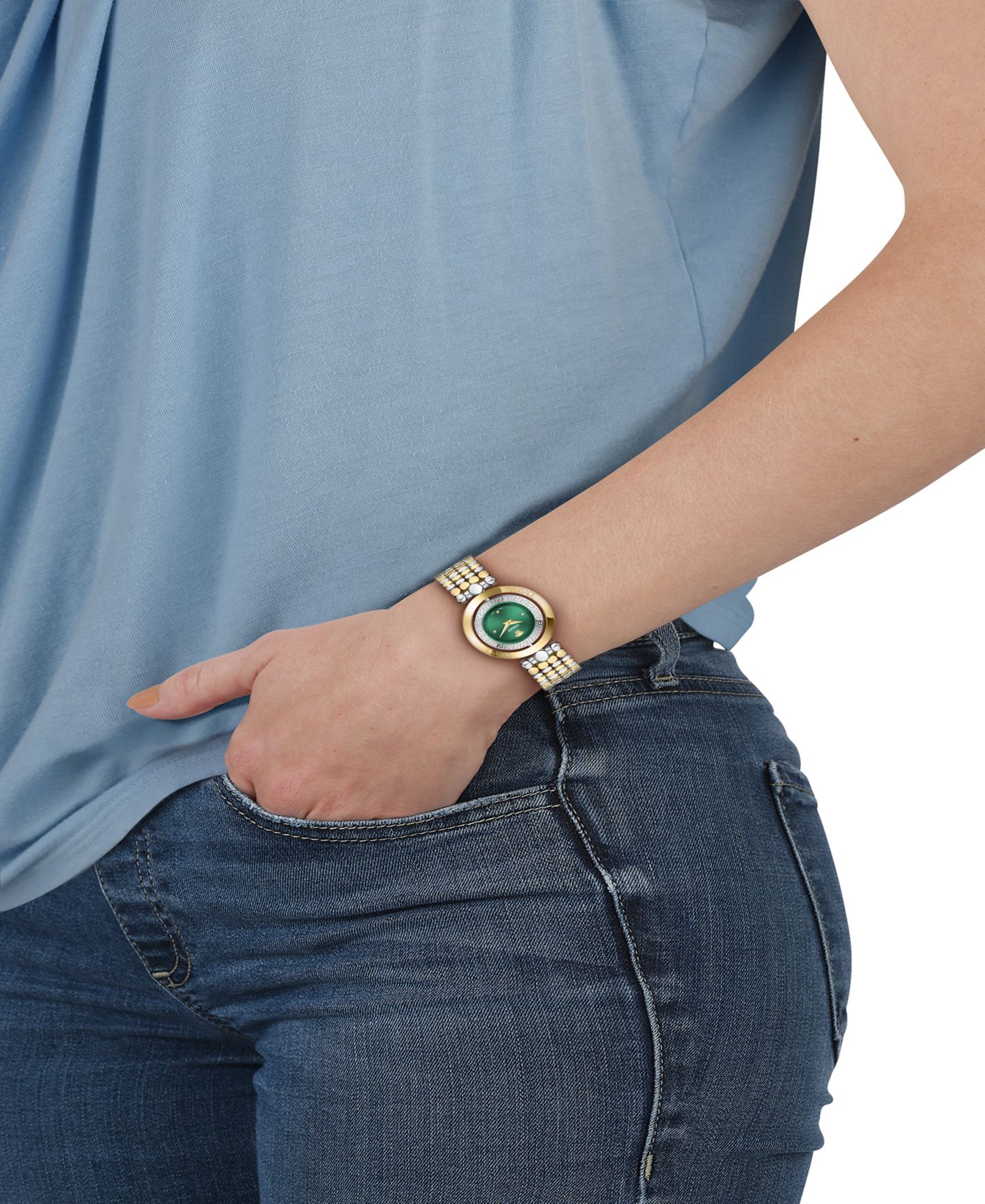 Женские часы Versace Eon Two-Tone Stainless Steel Bracelet Watch, 33.6mm — фото 4