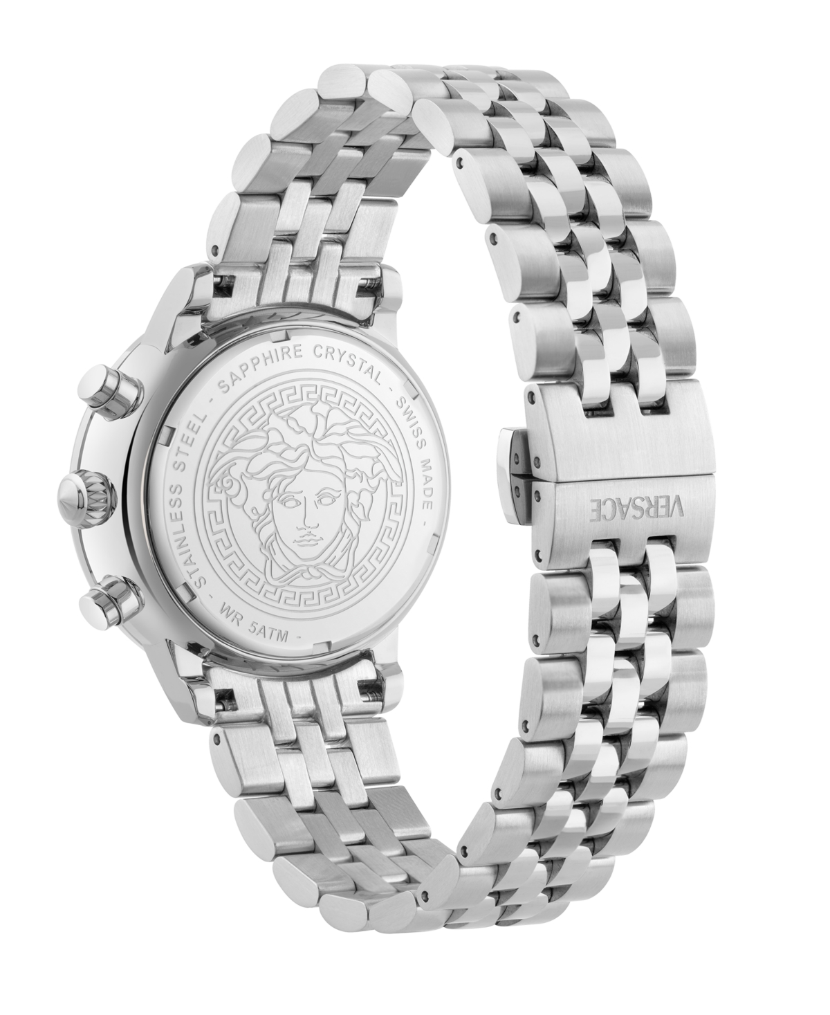 Versace Women's Classic Silver Stainless Steel Bracelet Watch, 38mm