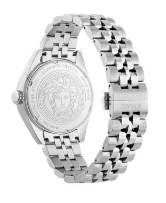 Men's Athletic Silver Stainless Steel Bracelet Watch, 41mm