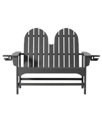 Outdoor Patio 49" HDPE Adirondack Garden Bench