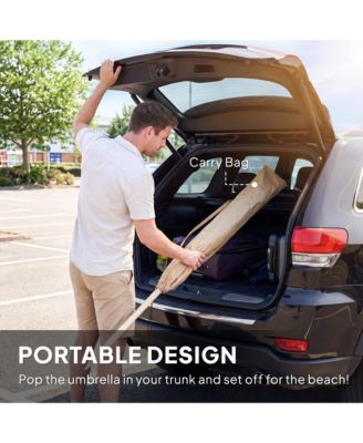  Tiki Umbrella, Outdoor Hawaiian Style Patio Umbrella with Carry Bag