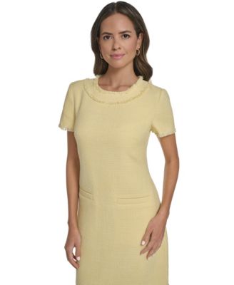 Women's Jewel Neck A-Line Shift Dress