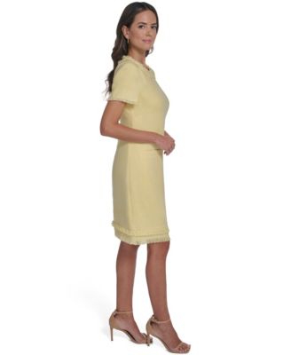 Women's Jewel Neck A-Line Shift Dress