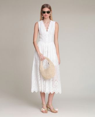 Women's V-Neck Sleeveless Midi Dress