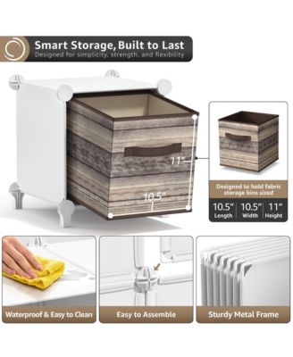 4-Cube Storage Organizer Cubby Shelf for Closet, Toys, Books, and More Space-Saving Bookshelf for Bedroom, Living Room, or Office