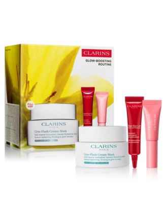 Clarins 3-Pc. Glow-Boosting Cryo-Flash Mask Kit Set - Macy's