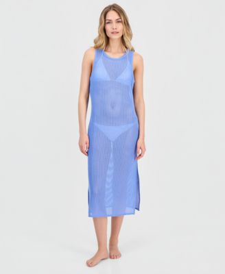 Women's Crochet Scoop Neck Swim Cover Up Dress