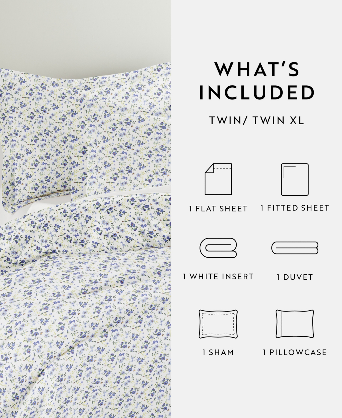 ienjoy Home Bedding Bundle Patterned -Piece Comforter with Duvet Cover Set