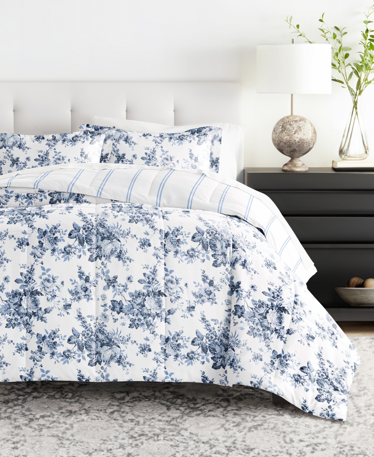 ienjoy Home Bedding Bundle Patterned 7-Piece Comforter Set