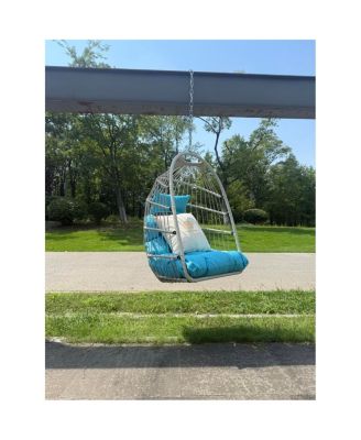 Streamdale Outdoor garden rattan egg swing chair hanging chair PE hanging chair