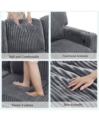 Streamdale L-Shaped Sectional Sofa Bed with Pull-Out Bed & Storage