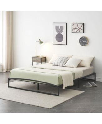 Low Bed Frame Size, 10 Inch Heavy Duty Metal Platform Bed Frame Low Profile, Mattress Foundation, No Box Spring Needed, Noise-Free