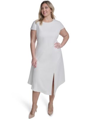 Plus Size Seamed Midi Dress