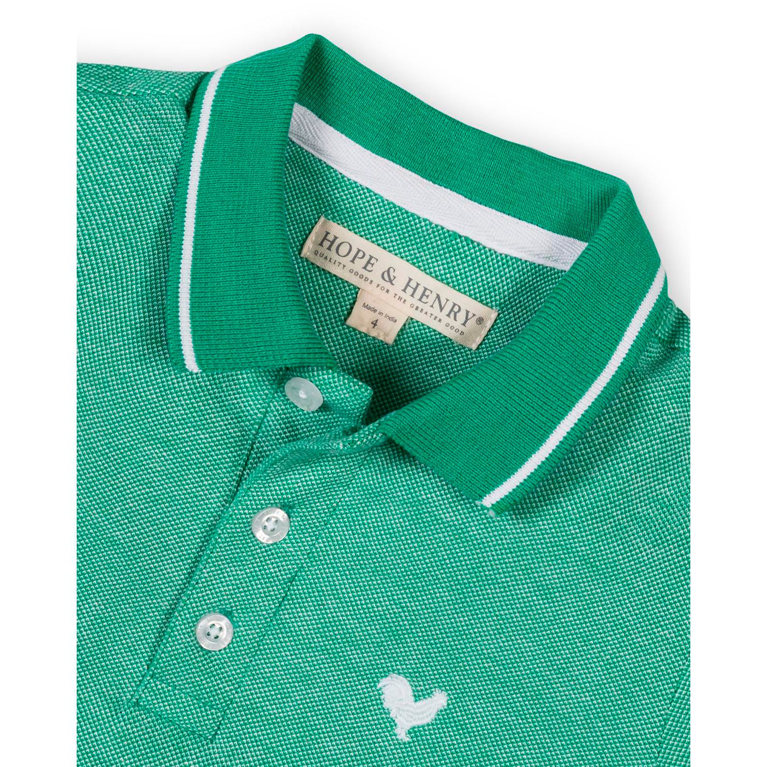 Hope and Henry Little and Big Boys' Organic Short Sleeve Knit Pique Polo Shirt