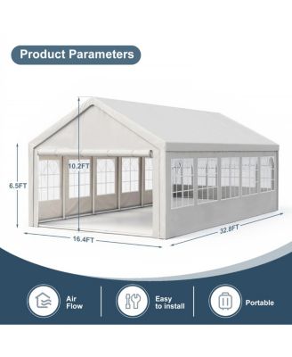 Streamdale Carport Canopy Tent 3 Storage Bags & Removable Sidewalls