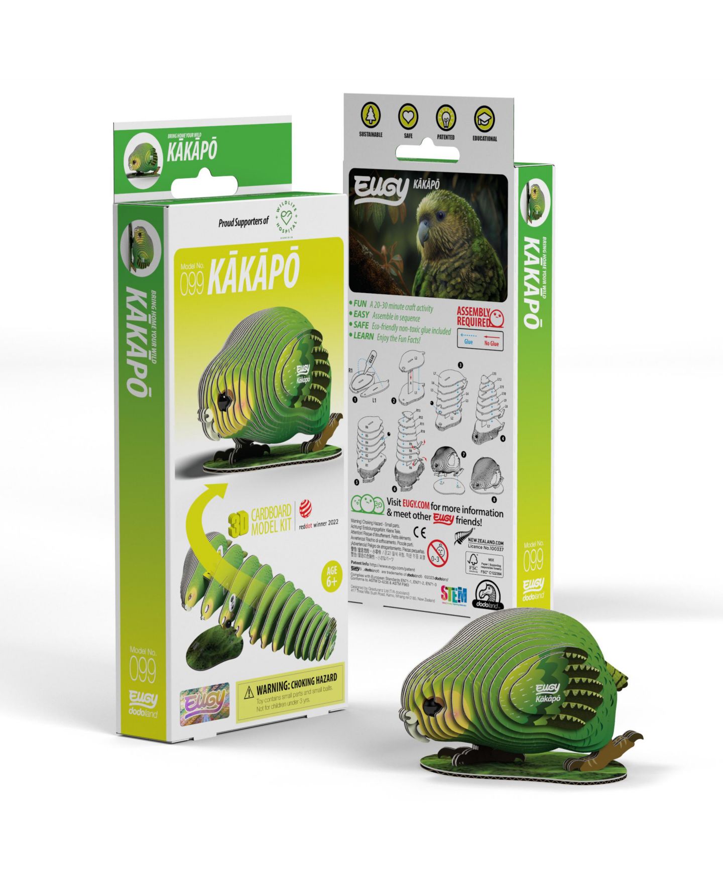 Детские конструкторы Eugy Kakapo 3D Puzzle, цвет: Разноцветный — фото 1