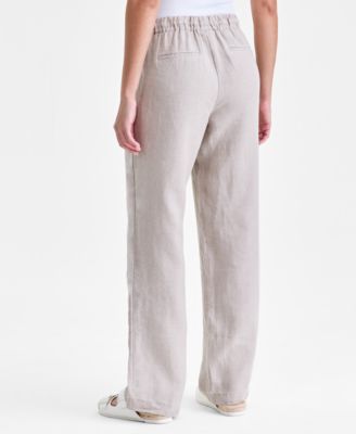 Women's 100% Linen Drawstring Pants
