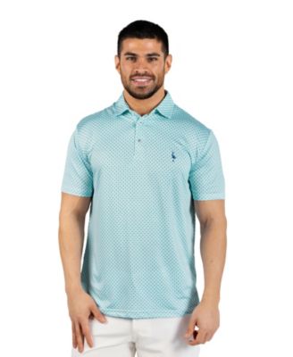 Men's Geo Floral Printed Performance Polo