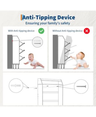 Wood Grain 3-Drawer Shoe Cabinet - Slim Freestanding Hidden Storage Organizer