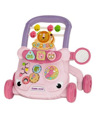 2-in-1 Baby Push Walker & Activity Center - Adjustable & Anti-Tip Design for First Steps