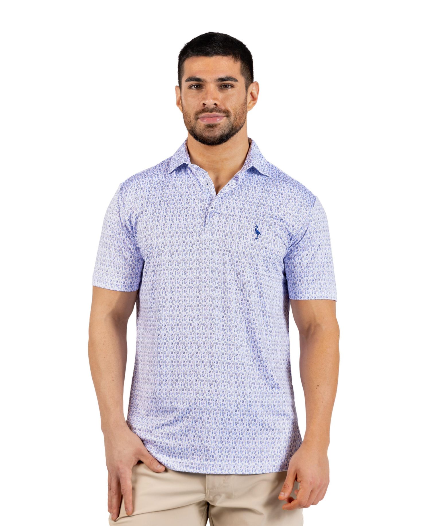 Men's Bottoms Up Printed Performance Polo