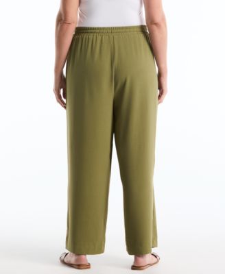 Plus Size Drawstring Wide-Leg Pants