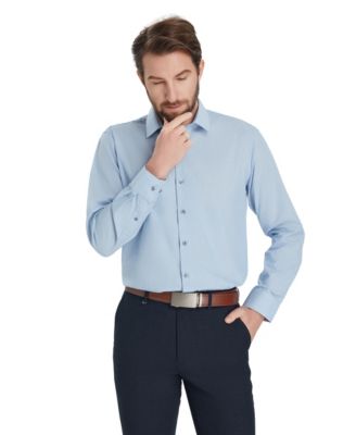 Men's Slim-Fit Solid Dress Shirt