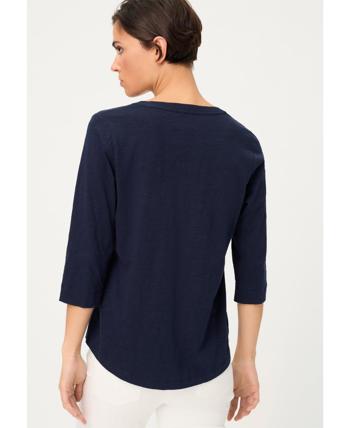 Olsen Women's Solid Henley T-Shirt