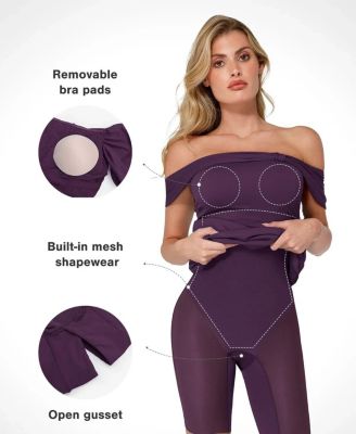 Women's Shapewear Short Sleeve Perfect Form Sheath Dress