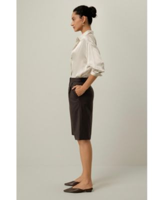 Women's Wool-Silk Bermuda shorts